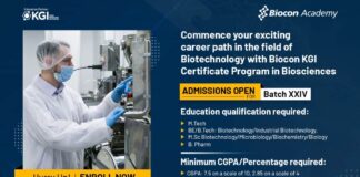 Biocon KGI Certificate Program in Biosciences | Admission Open