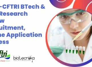 CFTRI BTech Biotech JRF
