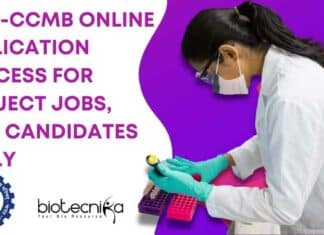 CSIR-CCMB Online Application Process For Project Jobs, MSc Candidates Apply