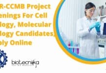CSIR-CCMB Project Openings For Cell Biology, Molecular Biology Candidates, Apply Online CSIR-CCMB Project Openings For Cell Biology