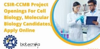 CSIR-CCMB Project Openings For Cell Biology
