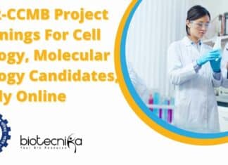 CSIR-CCMB Project Openings For Cell Biology