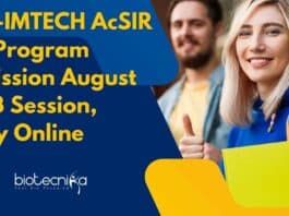 CSIR-IMTECH AcSIR PhD Program Admission