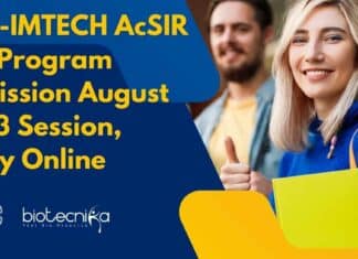 CSIR-IMTECH AcSIR PhD Program Admission