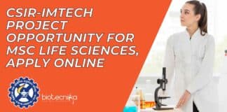 CSIR-IMTECH Project Opportunity