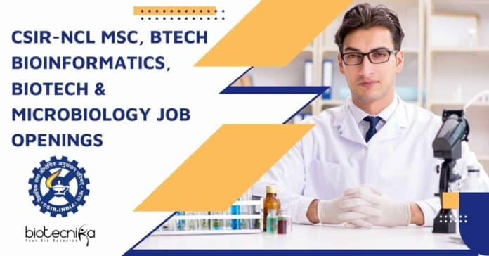 CSIR-NCL Bioinformatics Jobs