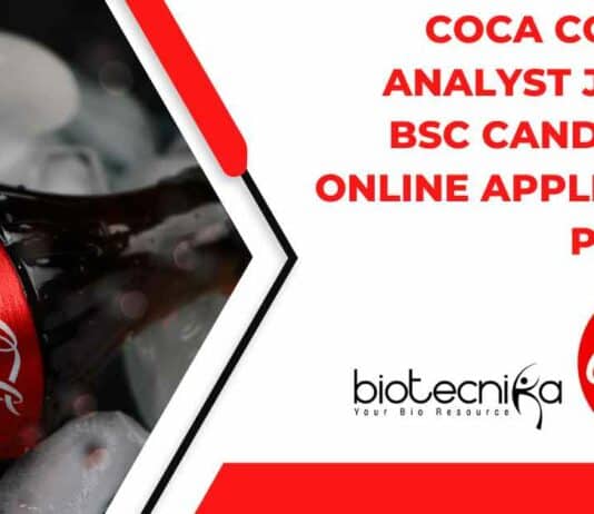 Coca Cola Lab Analyst Job For BSc Candidates, Online Application Process Coca Cola Lab Analyst