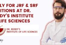 Apply For JRF & SRF Positions at Dr. Reddy’s Institute of Life Sciences DRILS Research Positions Available