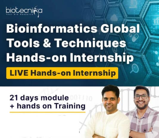 Important Announcement: Bioinformatics Global Tools & Techniques 21 Days Exclusive Hands-on Internship Postponed