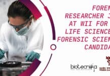 Forensic Researcher Jobs at WII For MSc Life Sciences & Forensic Sciences Candidates Forensic Researcher Jobs at WII For MSc Life & Forensic Sciences