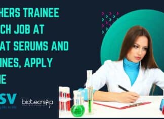 Freshers Trainee Biotech Job