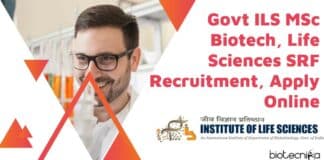 Govt ILS MSc Biotech