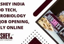 Hershey India Food Tech, Microbiology QA Job Opening, Apply Online Hershey India Food Tech