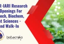 ICAR-IARI Research Job Openings For Biotech, Biochem, Plant Sciences – Attend Walk-In IARI Jobs For MSc