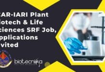ICAR-IARI Plant Biotech & Life Sciences SRF Job, Applications Invited ICAR-IARI Plant Biotech