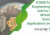 ICGEB JRF For MTech