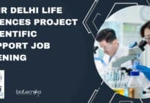 ICMR Delhi Life Sciences Project Scientific Support Job Opening ICMR Delhi Life Sciences Project