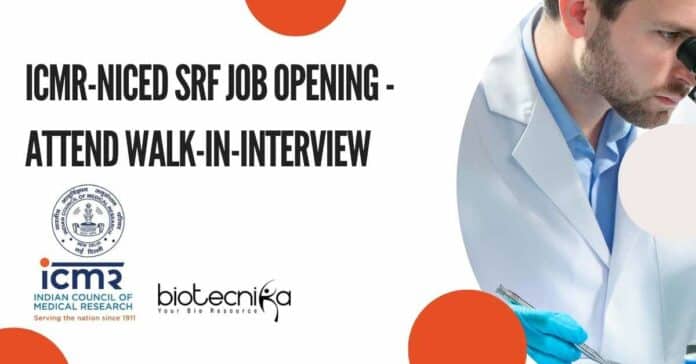 ICMR-NICED SRF Job Opening