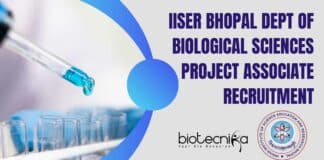 IISER Bhopal Biology Openings
