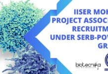 IISER Mohali Project Associate Recruitment Under SERB-POWER Grant IISER Mohali Project Associate