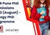 IISER Pune PhD Admissions 2023 (August) – Biology PhD Programme IISER Pune PhD 2023 Admissions (August)