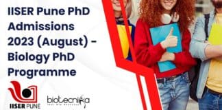 IISER Pune PhD 2023 Admissions (August)