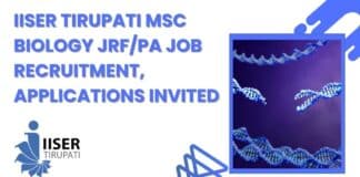 IISER Tirupati MSc Biology