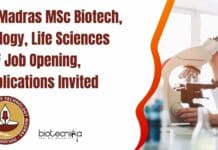 IIT Madras MSc Biotech
