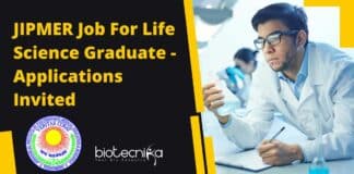 JIPMER Job For Life Science Graduate