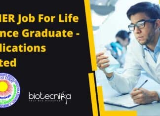 JIPMER Job For Life Science Graduate