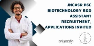 JNCASR BSc Biotechnology R&D