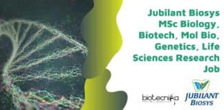 Jubilant Biosys MSc Biology