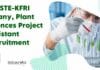 KSCSTE-KFRI Botany, Plant Sciences Project Assistant Recruitment KSCSTE-KFRI Plant Sciences Project Assistant