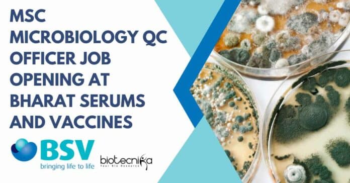 MSc Microbiology QC Officer