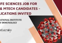 NII Life Sciences Job For MSc & MTech Candidates – Applications Invited NII Delhi MTech SRF Job
