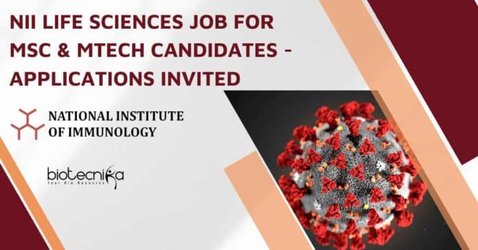 NII Delhi MTech SRF Job