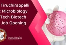 NIT Tiruchirappalli MSc Microbiology