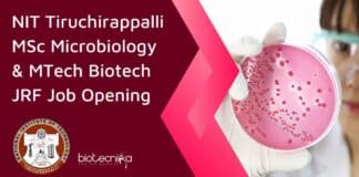 NIT Tiruchirappalli MSc Microbiology