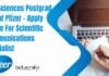 Life Sciences Postgrad Job at Pfizer – Apply Online For Scientific Communications Specialist Pfizer Scientific Communication Jobs