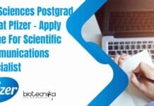 Life Sciences Postgrad Job at Pfizer – Apply Online For Scientific Communications Specialist Pfizer Scientific Communication Jobs