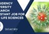 Presidency University Research Assistant Job For MSc Life Sciences Presidency University Research Assistant