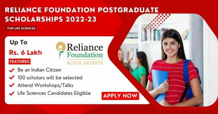 Reliance Foundation Postgraduate Scholarships