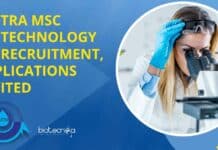 SASTRA MSc Biotechnology JRF Recruitment, Applications Invited SASTRA MSc Biotechnology JRF