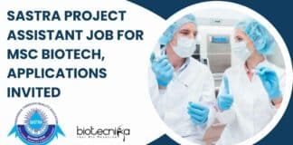 SASTRA Project Assistant Job