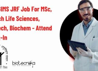 SGPGIMS JRF Job For MSc