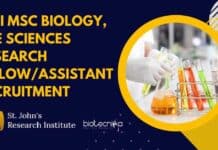 SJRI MSc Biology, Life Sciences Research Fellow/Assistant Recruitment SJRI MSc Biology