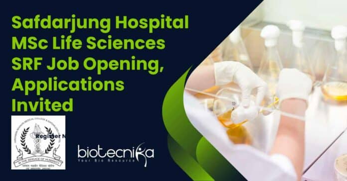 Safdarjung Hospital SRF Job