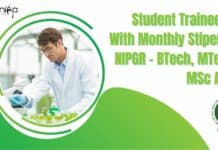 Student Trainee Job With Monthly Stipend at NIPGR – BTech, MTech & MSc Apply Student Trainee Job With Monthly