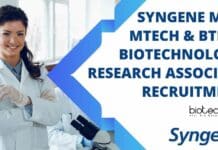 Syngene Biotechnology Associate Job