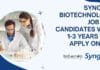 Syngene Biotechnology Job For Candidates With 1-3 Years Exp, Apply Online Syngene Biotechnology Job